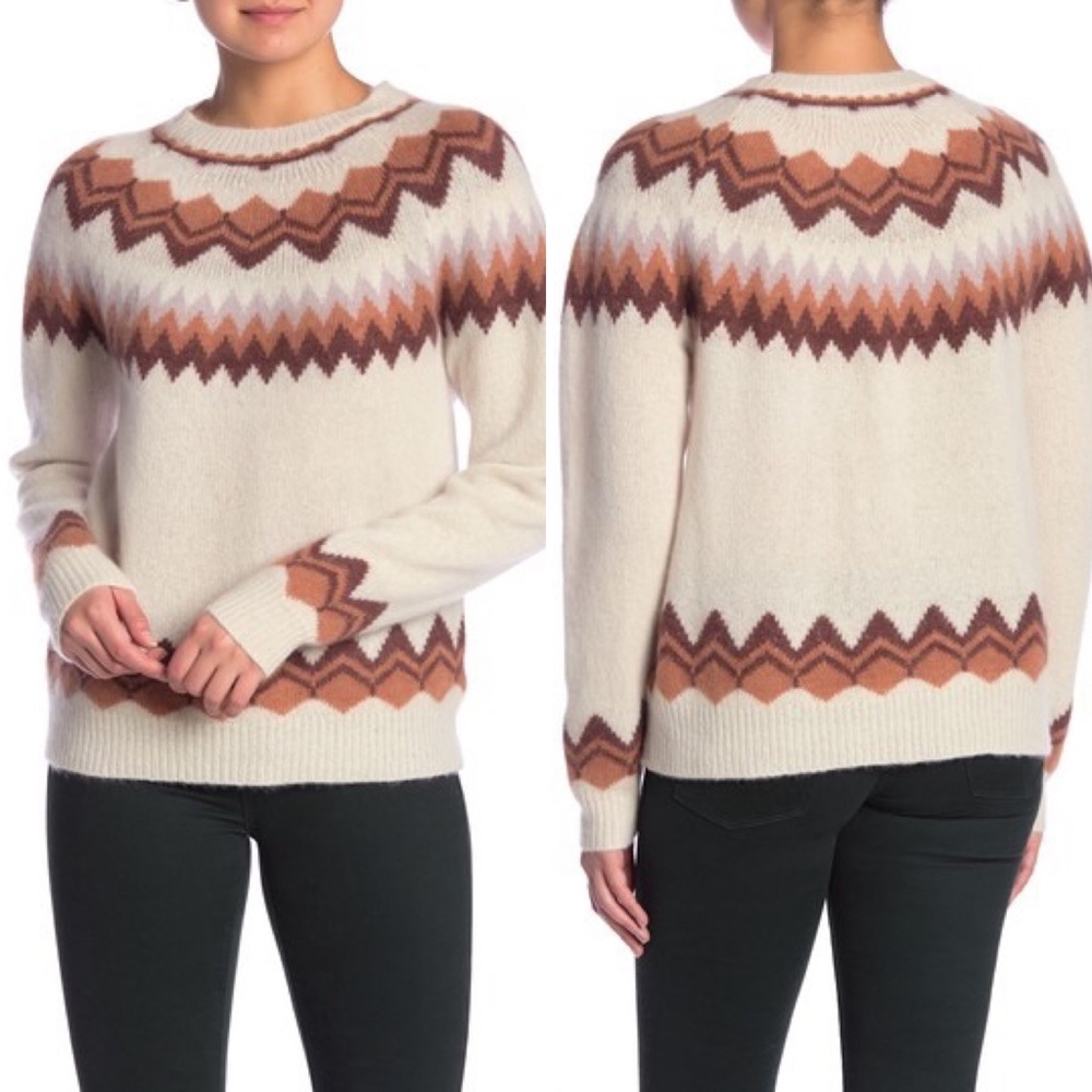 360 Cashmere Twiggy Cashmere Print Sweater